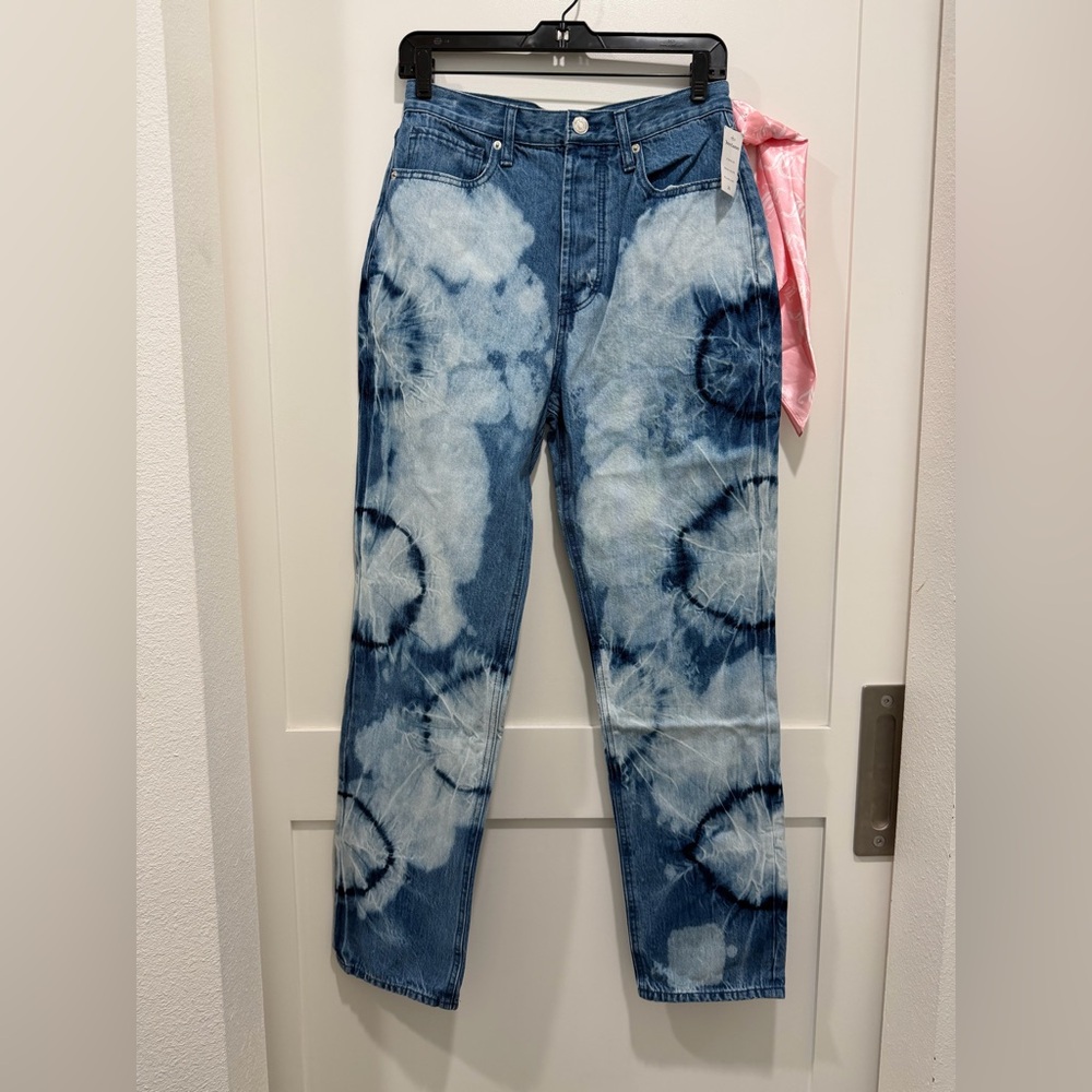 NEW JUICY COUTURE Indigo Relaxed-Fit Tie-Dyed Button Fly Jeans- size 26